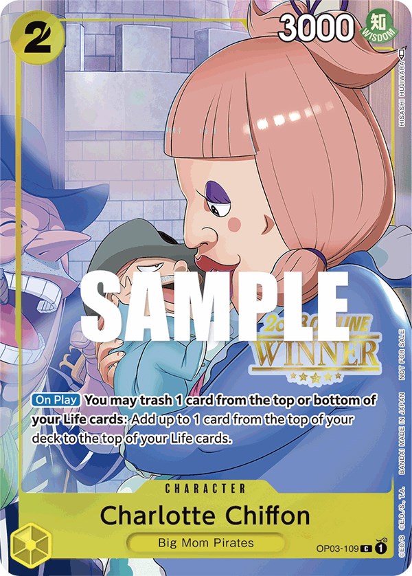 Charlotte Chiffon (Offline Regional 2023) [Winner] [One Piece Promotion Cards] | Shuffle n Cut Hobbies & Games