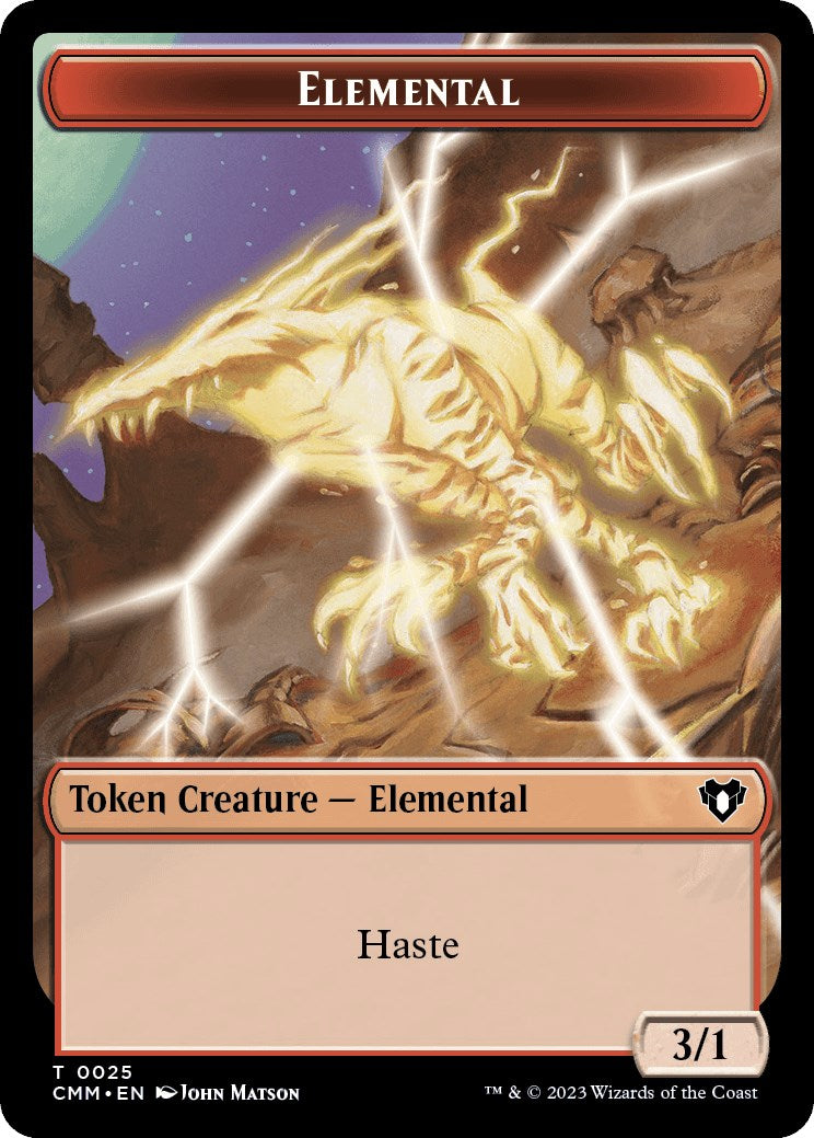 Elemental (0025) // Saproling Double-Sided Token [Commander Masters Tokens] | Shuffle n Cut Hobbies & Games