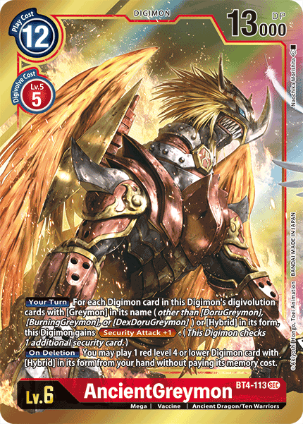 AncientGreymon [BT4-113] (Alternate Art) [Great Legend] | Shuffle n Cut Hobbies & Games