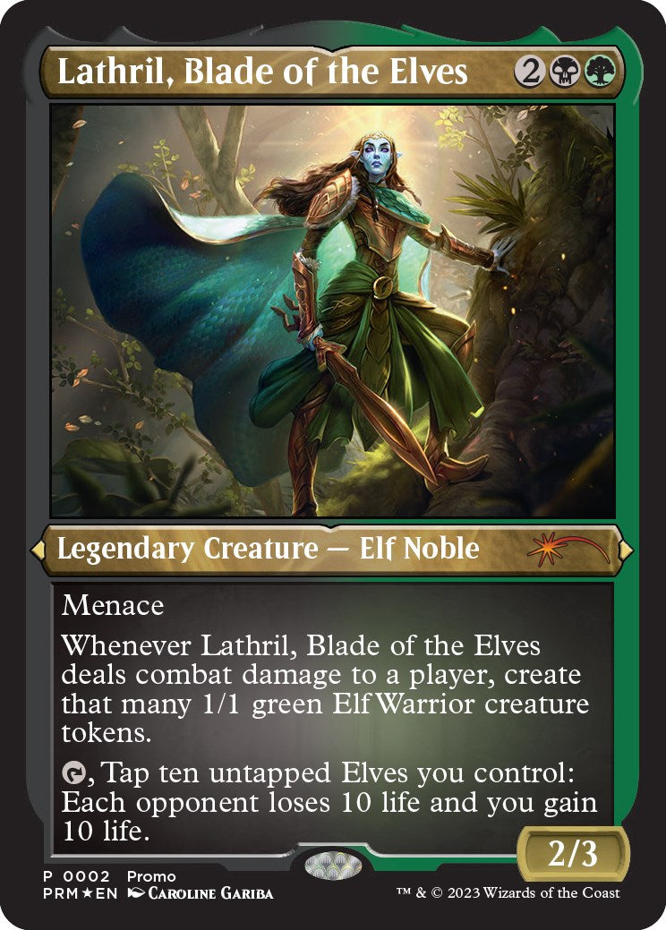 Lathril, Blade of the Elves (Foil Etched) [Media Promos] | Shuffle n Cut Hobbies & Games