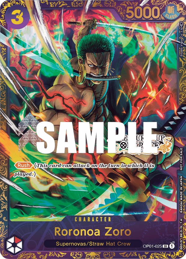 Roronoa Zoro (OP01-025) (Treasure Cup) [One Piece Promotion Cards] | Shuffle n Cut Hobbies & Games