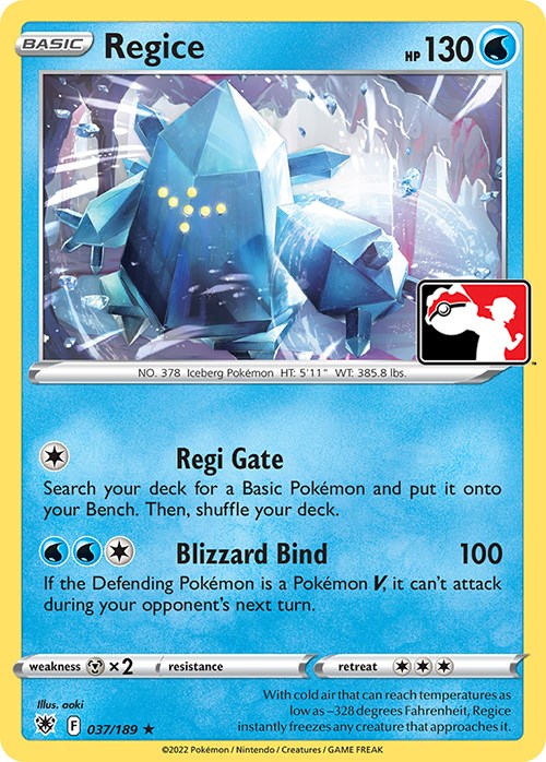 Regice (037/189) [Prize Pack Series Three] | Shuffle n Cut Hobbies & Games