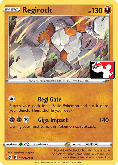 Regirock (075/189) [Prize Pack Series Three] | Shuffle n Cut Hobbies & Games