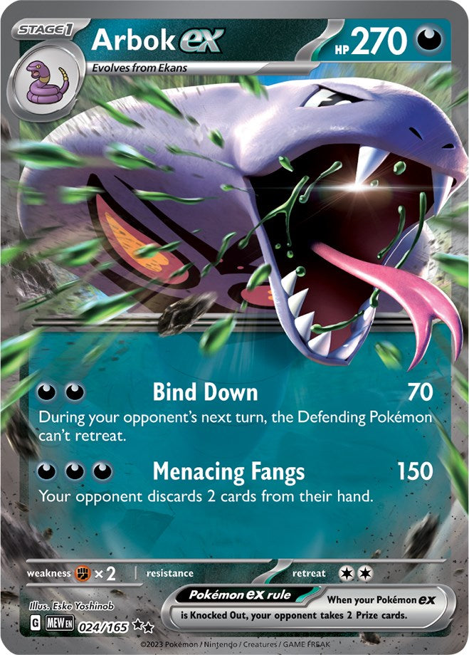 Arbok ex (024/165) [Scarlet & Violet 151] | Shuffle n Cut Hobbies & Games