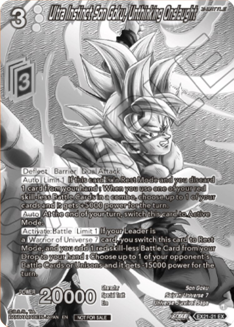 Ultra Instinct Son Goku, Unthinking Onslaught (2023 Offline Regionals Silver Print) (EX21-21) [Promotion Cards] | Shuffle n Cut Hobbies & Games