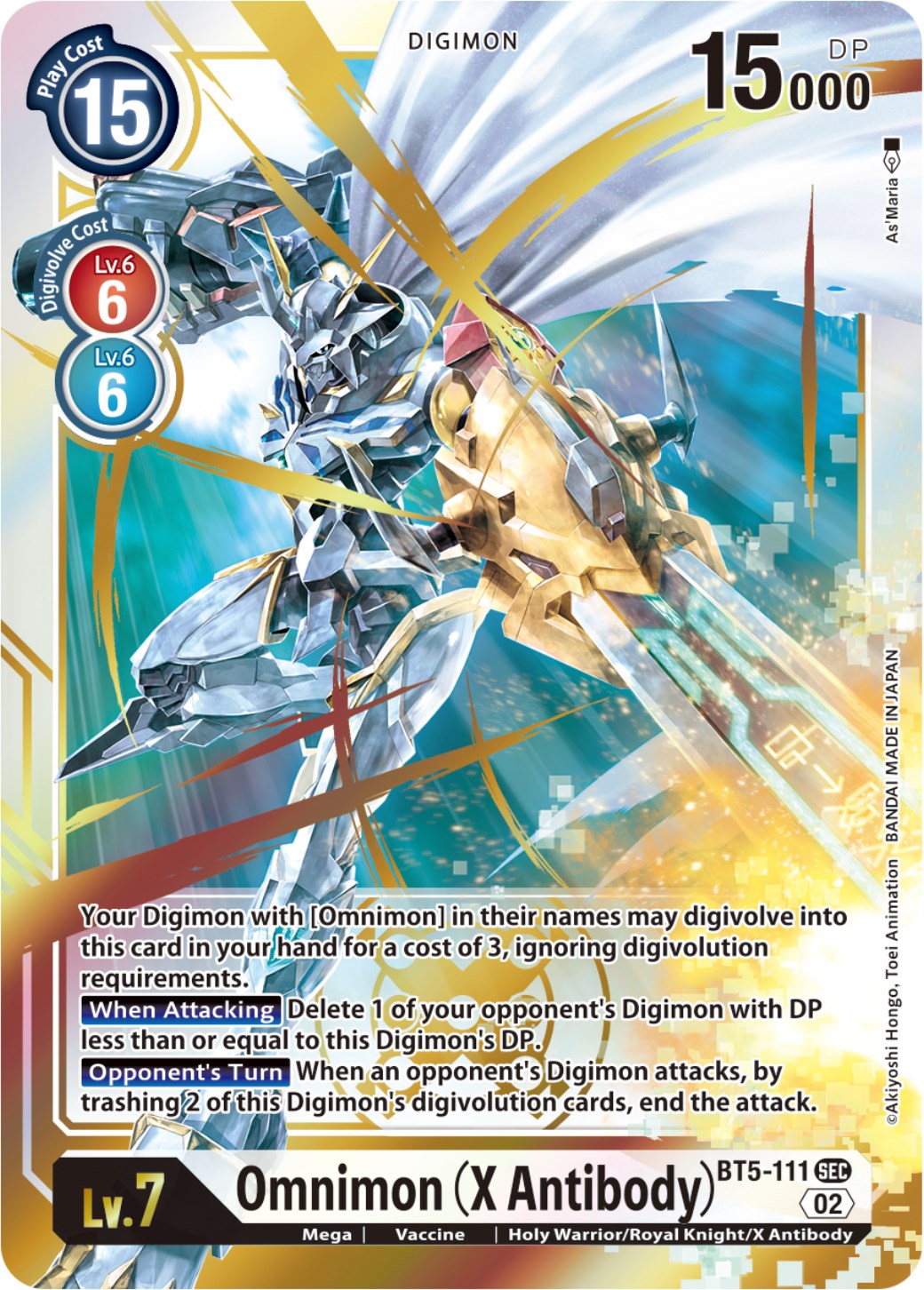 Omnimon (X Antibody) [BT5-111 ] (Resurgence Booster Reprint) [Resurgence Booster] | Shuffle n Cut Hobbies & Games