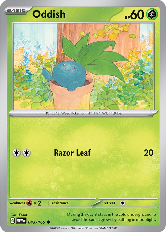 Oddish (043/165) [Scarlet & Violet 151] | Shuffle n Cut Hobbies & Games