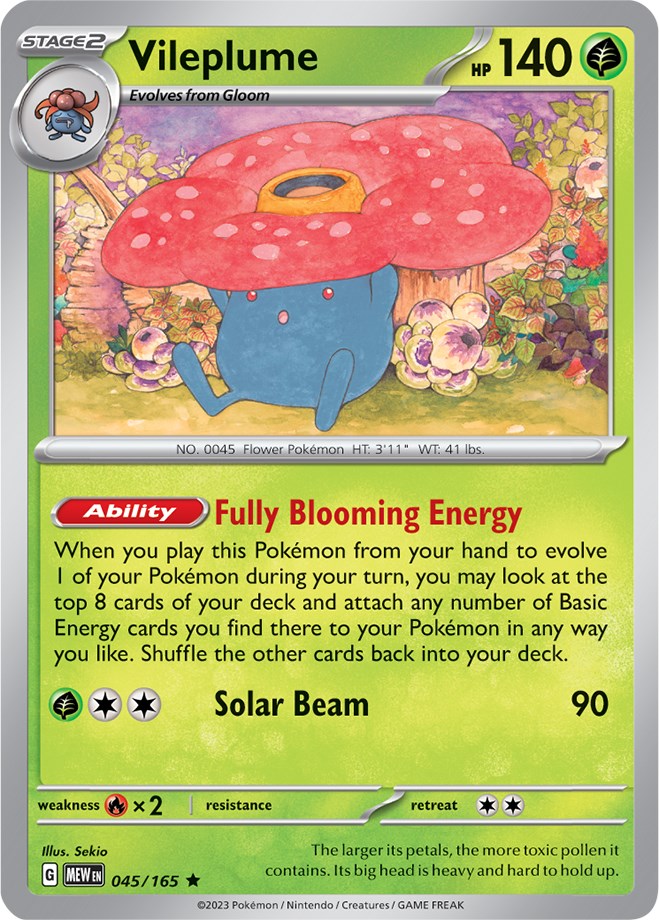 Vileplume (045/165) [Scarlet & Violet 151] | Shuffle n Cut Hobbies & Games