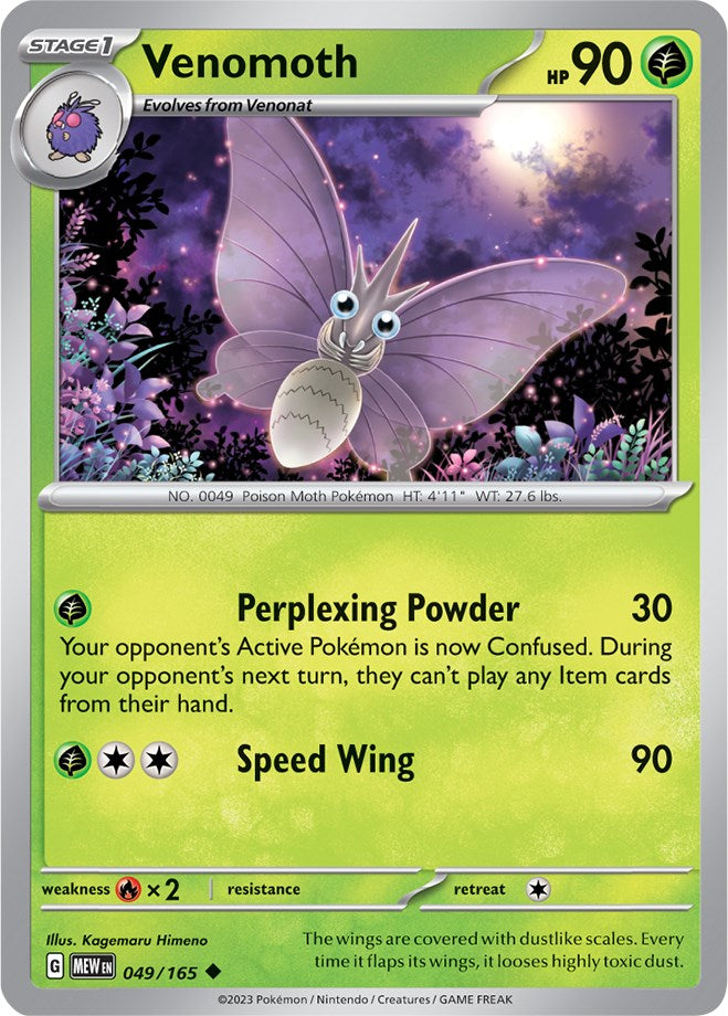 Venomoth (049/165) [Scarlet & Violet: 151] | Shuffle n Cut Hobbies & Games