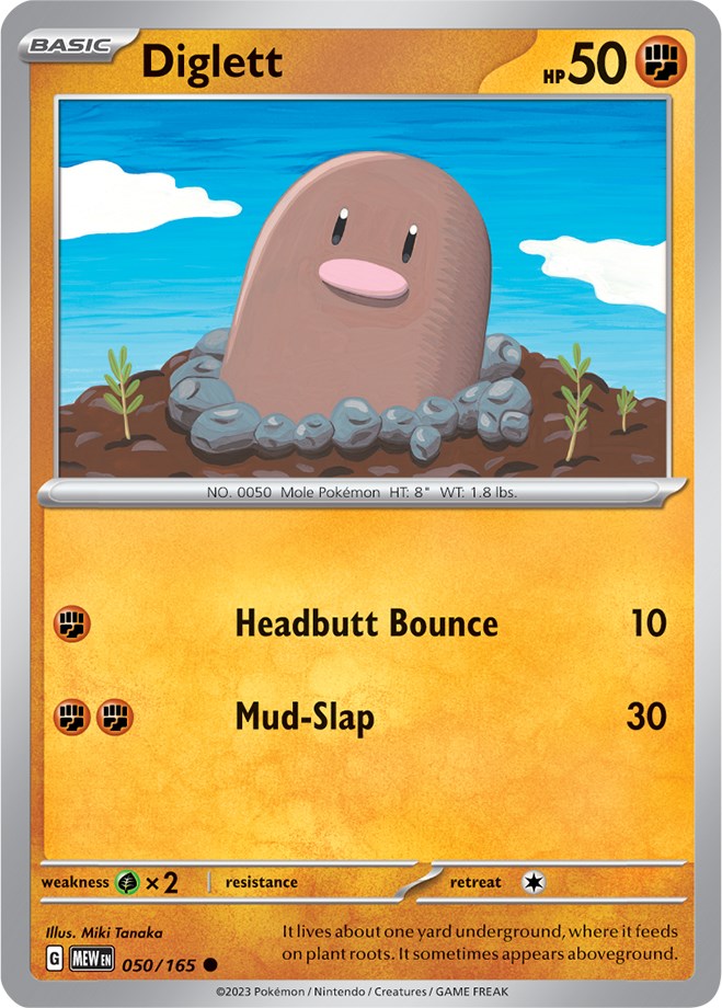 Diglett (050/165) [Scarlet & Violet 151] | Shuffle n Cut Hobbies & Games