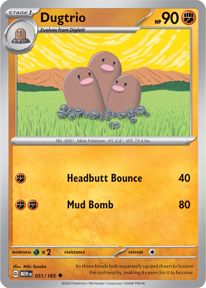 Dugtrio (051/165) [Scarlet & Violet 151] | Shuffle n Cut Hobbies & Games