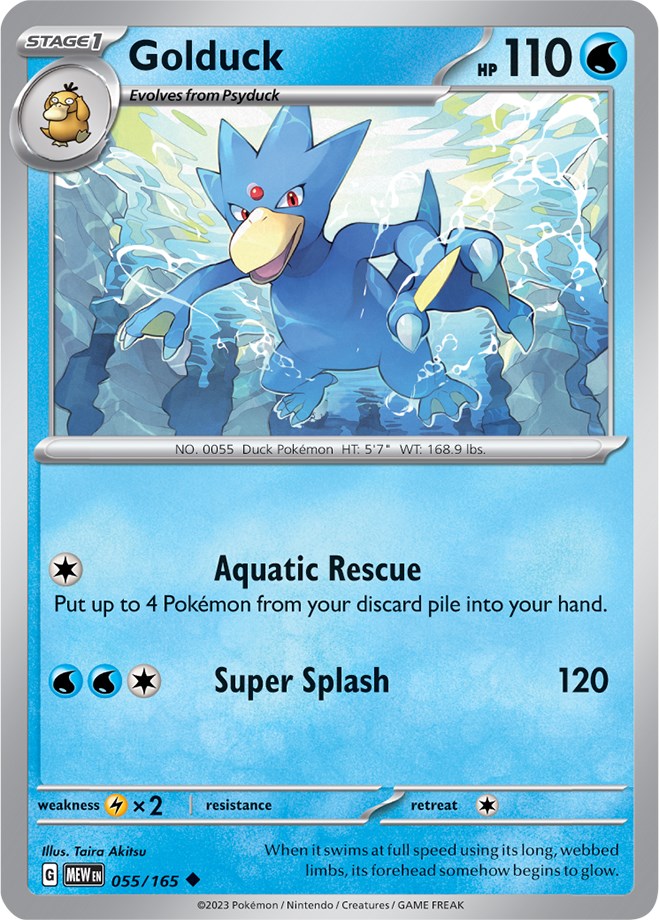 Golduck (055/165) [Scarlet & Violet 151] | Shuffle n Cut Hobbies & Games