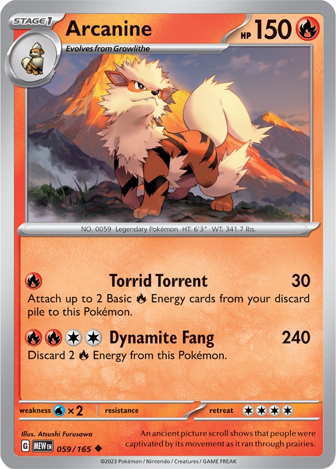 Arcanine (059/165) [Scarlet & Violet 151] | Shuffle n Cut Hobbies & Games