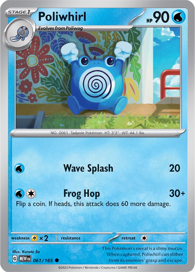 Poliwhirl (061/165) [Scarlet & Violet 151] | Shuffle n Cut Hobbies & Games