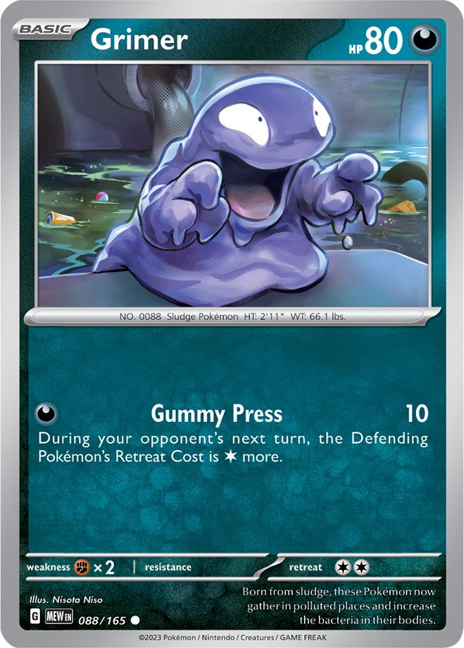 Grimer (088/165) [Scarlet & Violet 151] | Shuffle n Cut Hobbies & Games