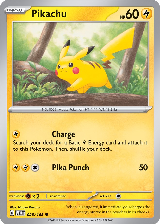 Pikachu (025/165) [Scarlet & Violet 151] | Shuffle n Cut Hobbies & Games