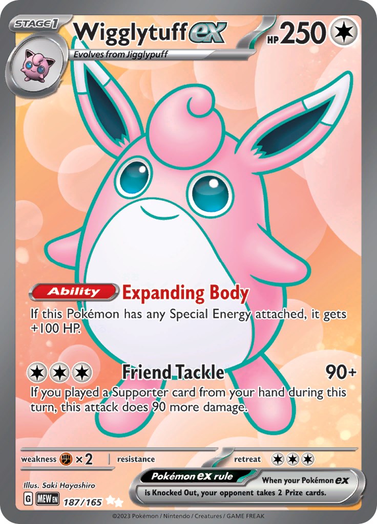 Wigglytuff ex (187/165) [Scarlet & Violet 151] | Shuffle n Cut Hobbies & Games