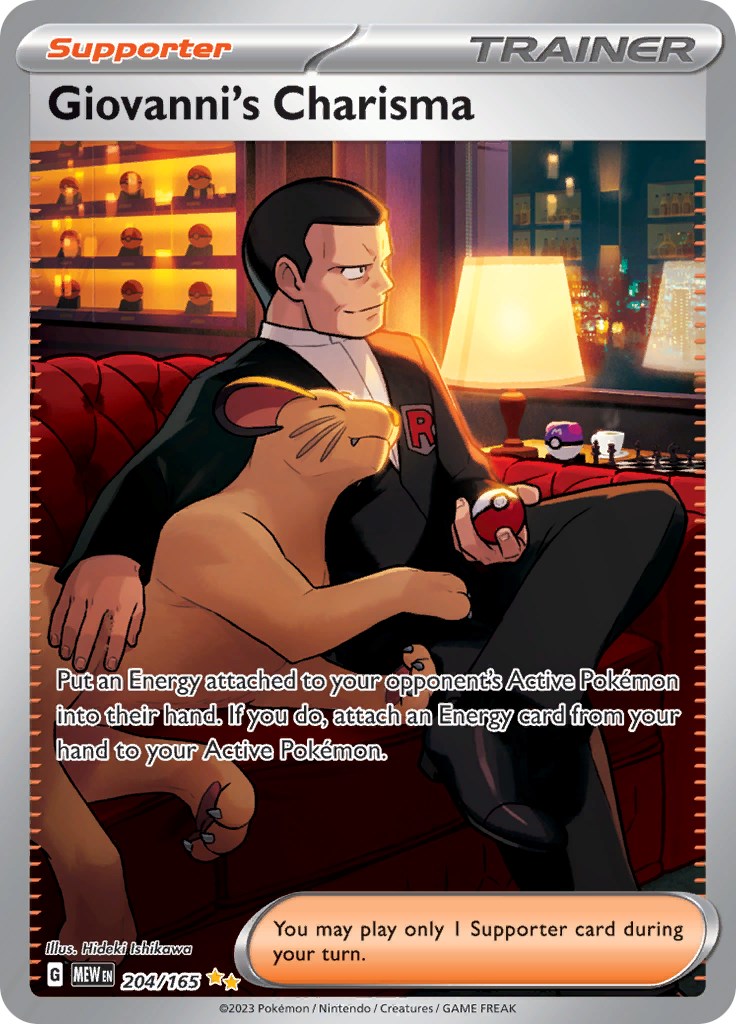 Giovanni's Charisma (204/165) [Scarlet & Violet 151] | Shuffle n Cut Hobbies & Games