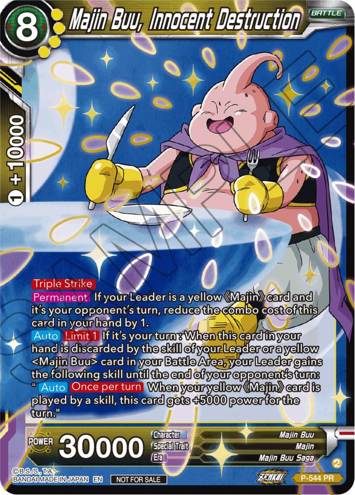 Majin Buu, Innocent Destruction (Championship Selection Pack 2023 Vol.3) (Gold-Stamped) (P-544) [Tournament Promotion Cards] | Shuffle n Cut Hobbies & Games