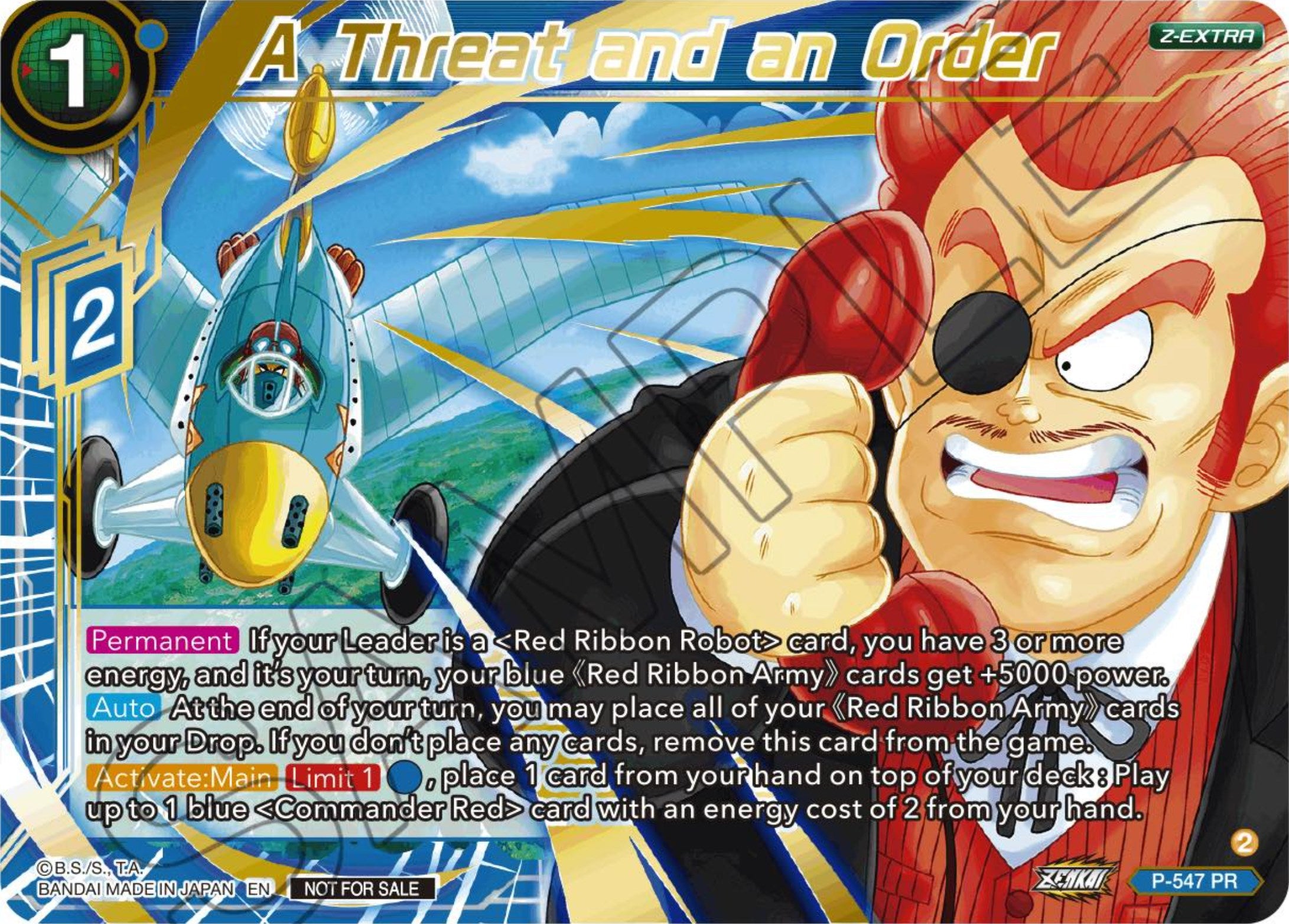 A Threat and an Order (Championship Z Extra Card Pack 2023) (Gold-Stamped) (P-547) [Tournament Promotion Cards] | Shuffle n Cut Hobbies & Games