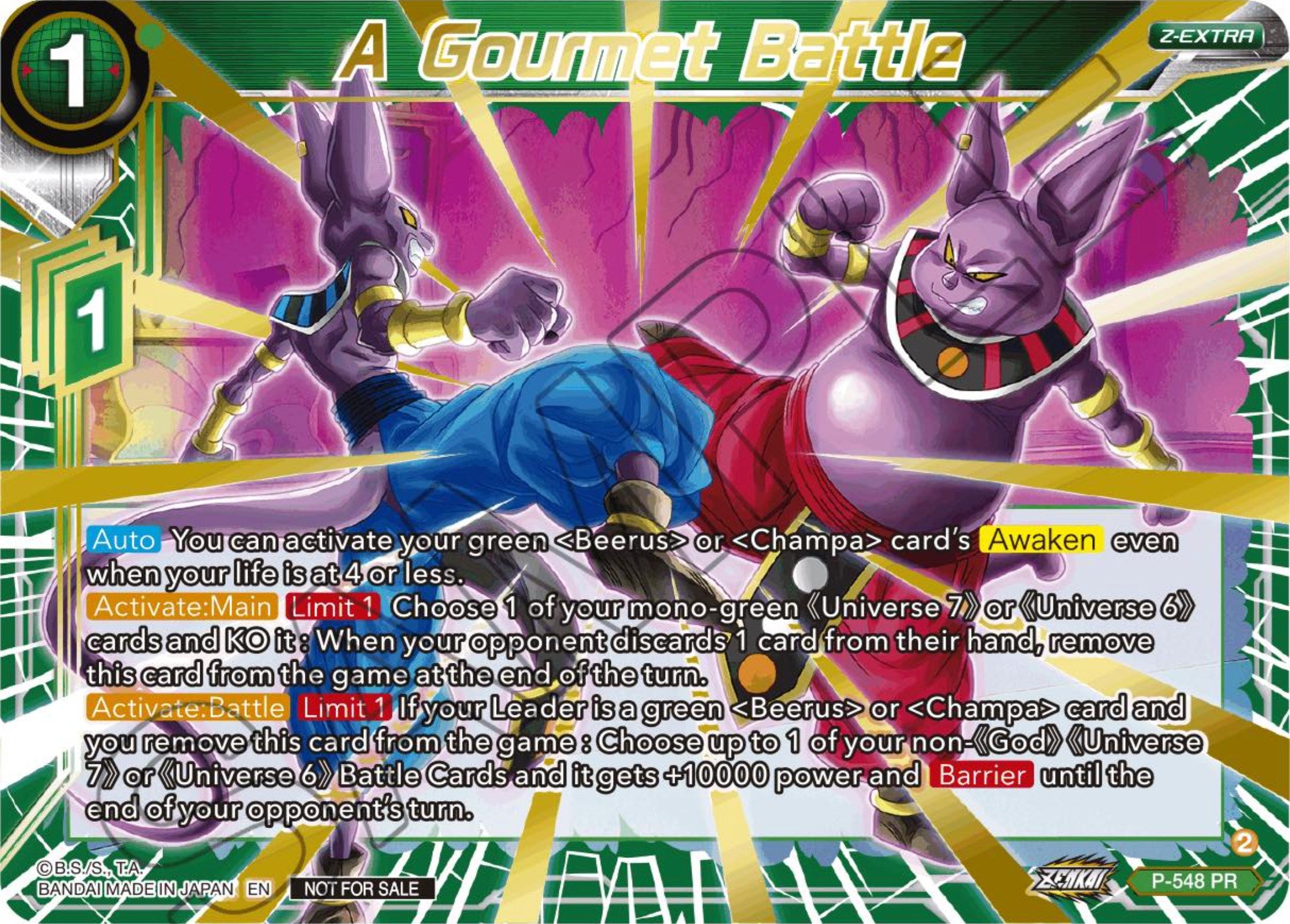 A Gourmet Battle (Championship Z Extra Card Pack 2023) (Gold-Stamped) (P-548) [Tournament Promotion Cards] | Shuffle n Cut Hobbies & Games