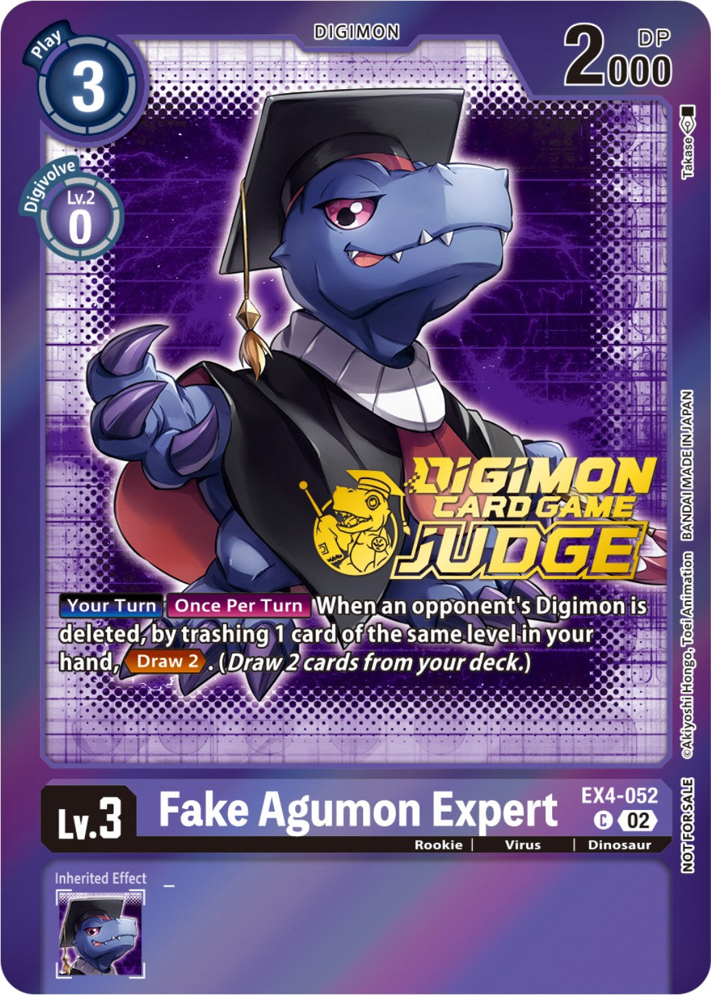 Fake Agumon Expert [EX4-052] (Judge Pack 4) [Alternative Being Booster Promos] | Shuffle n Cut Hobbies & Games