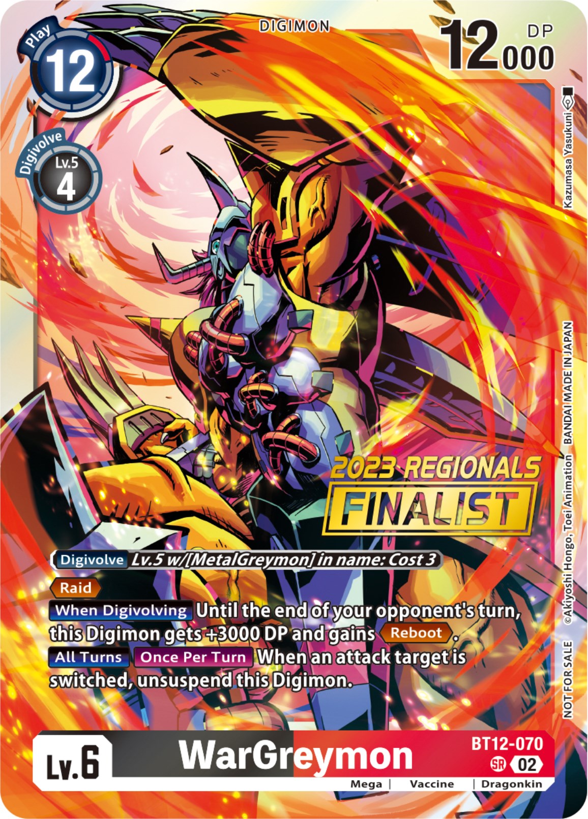 WarGreymon [BT12-070] (2023 Regionals Finalist) [Across Time] | Shuffle n Cut Hobbies & Games