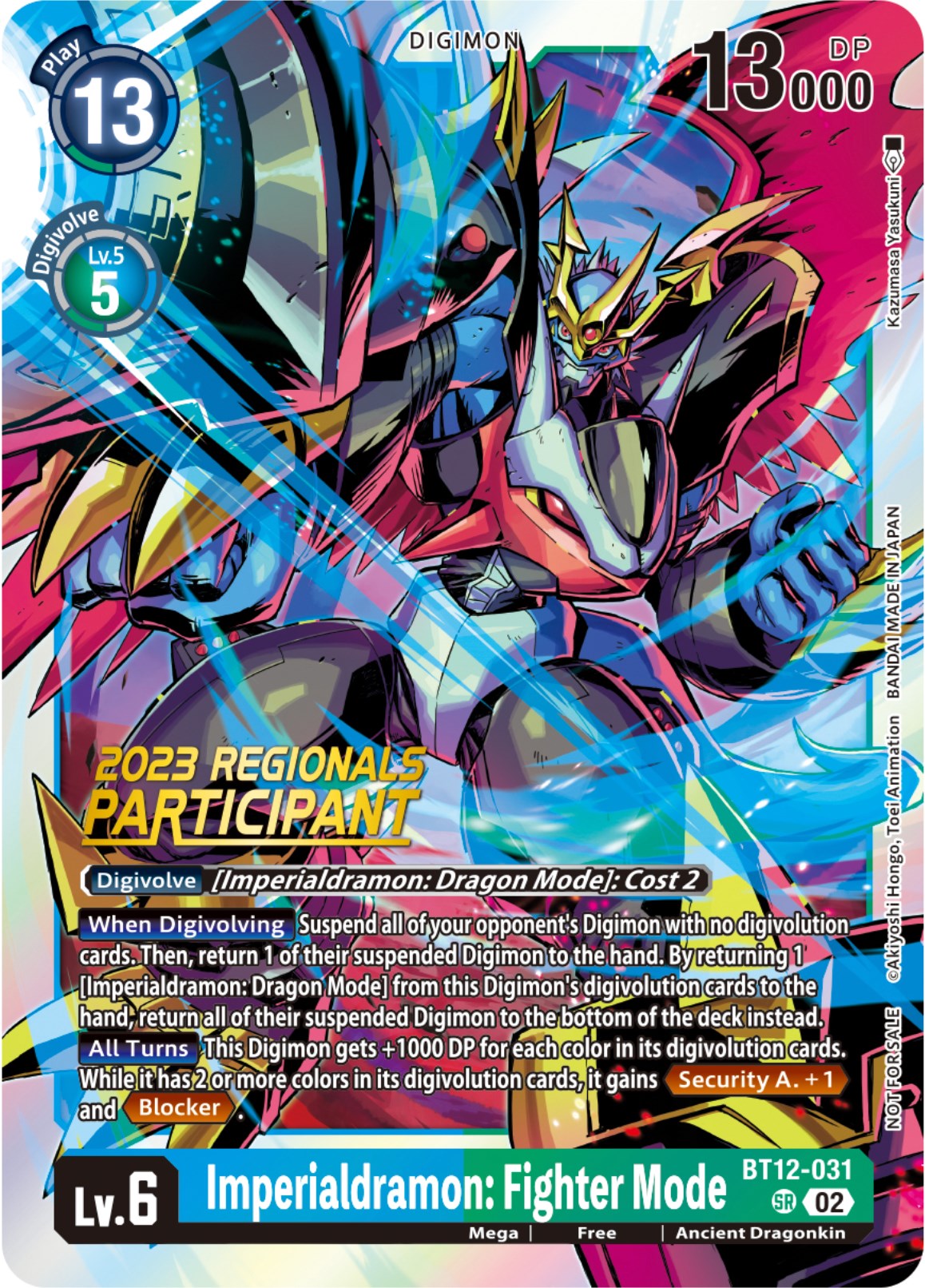 Imperialdramon: Fighter Mode [BT12-031] (2023 Regionals Participant) [Across Time] | Shuffle n Cut Hobbies & Games