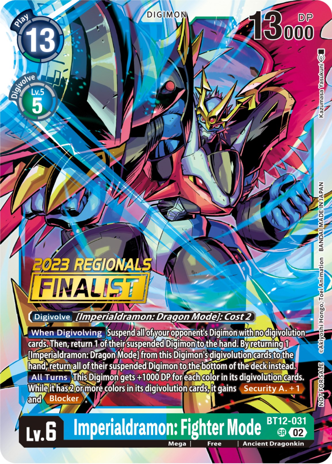 Imperialdramon: Fighter Mode [BT12-031] (2023 Regionals Finalist) [Across Time] | Shuffle n Cut Hobbies & Games