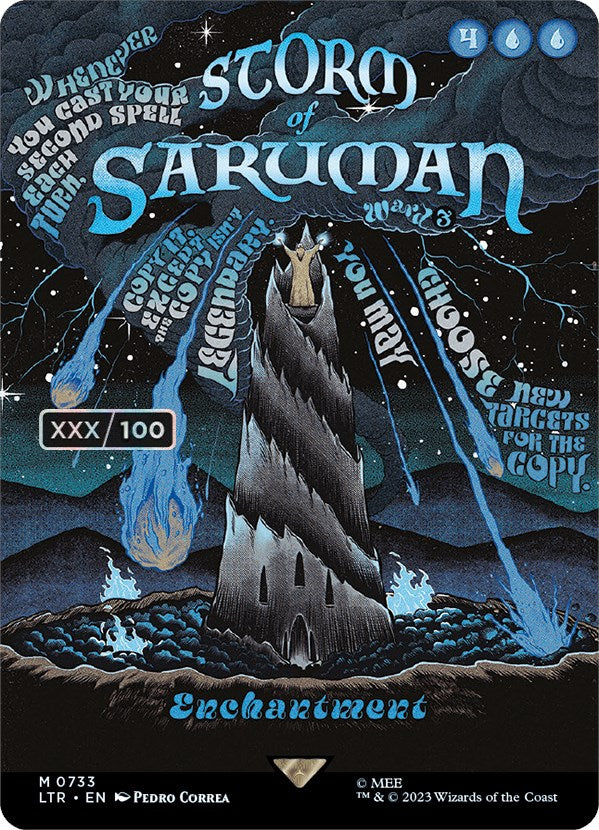 Storm of Saruman (Borderless Poster) (Serialized) [The Lord of the Rings: Tales of Middle-Earth] | Shuffle n Cut Hobbies & Games