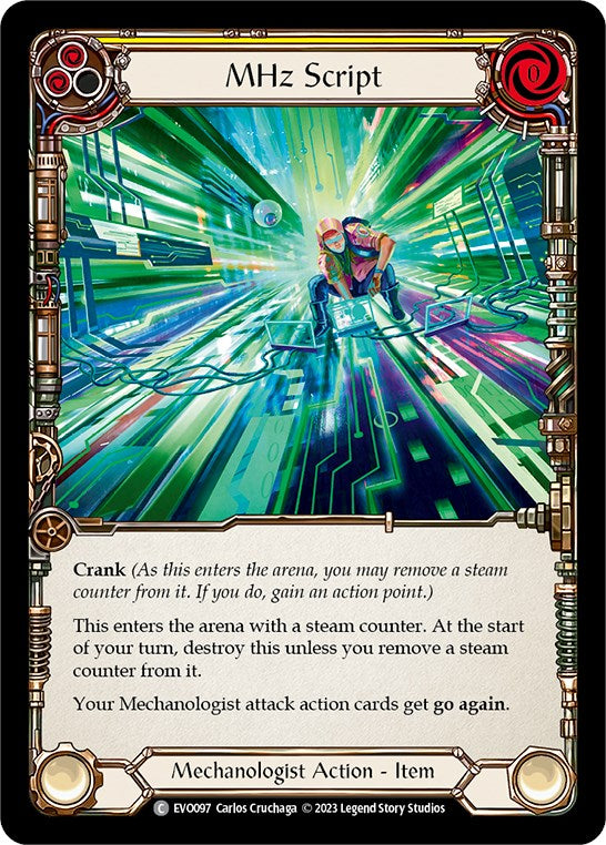 MHz Script [EVO097] (Bright Lights)  Rainbow Foil | Shuffle n Cut Hobbies & Games