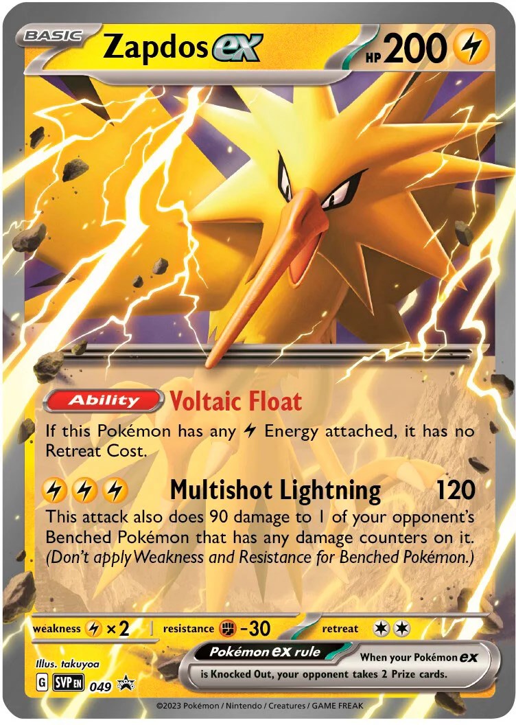 Zapdos ex (049) (Jumbo Card) [Scarlet & Violet: Black Star Promos] | Shuffle n Cut Hobbies & Games