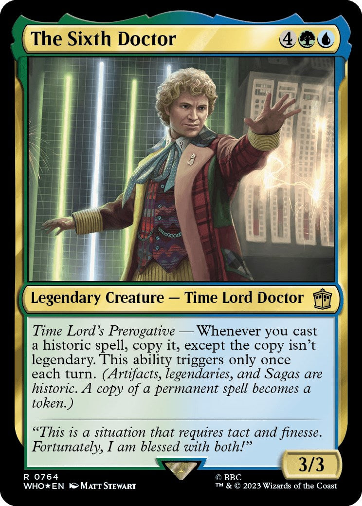 The Sixth Doctor (Surge Foil) [Doctor Who] | Shuffle n Cut Hobbies & Games