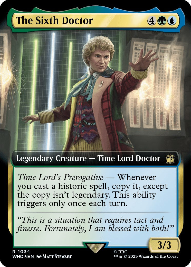 The Sixth Doctor (Extended Art) (Surge Foil) [Doctor Who] | Shuffle n Cut Hobbies & Games