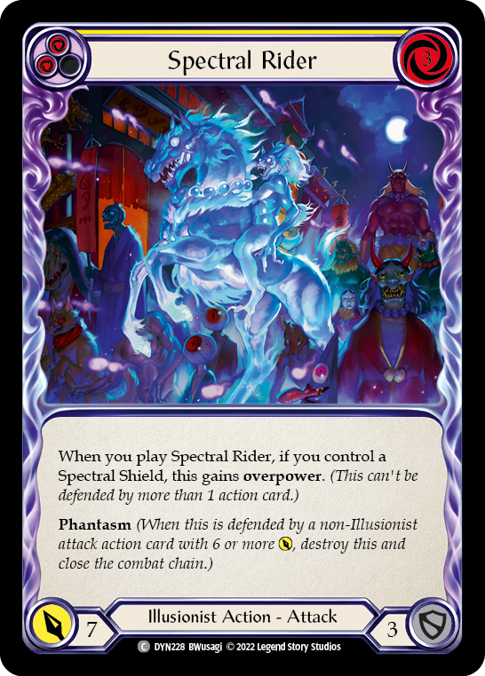 Spectral Rider (Yellow) [DYN228] (Dynasty)  Rainbow Foil | Shuffle n Cut Hobbies & Games