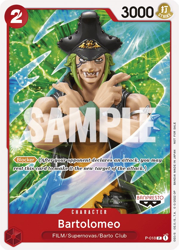 Bartolomeo (One Piece Film Red) [One Piece Promotion Cards] | Shuffle n Cut Hobbies & Games