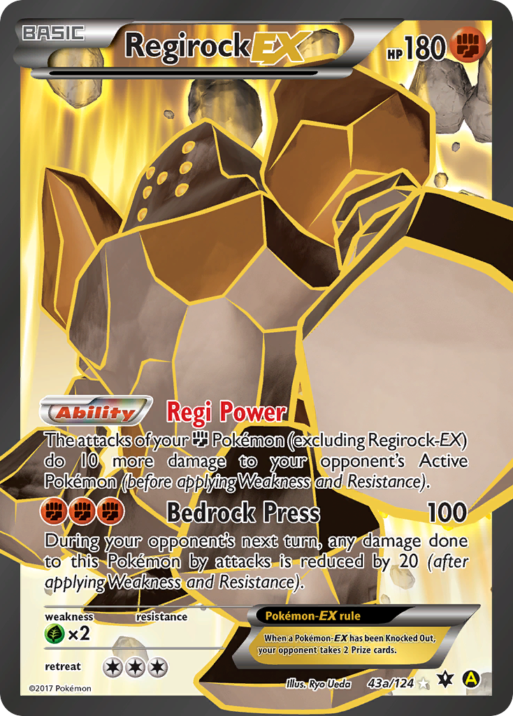 Regirock EX (43a/124) [Alternate Art Promos] | Shuffle n Cut Hobbies & Games