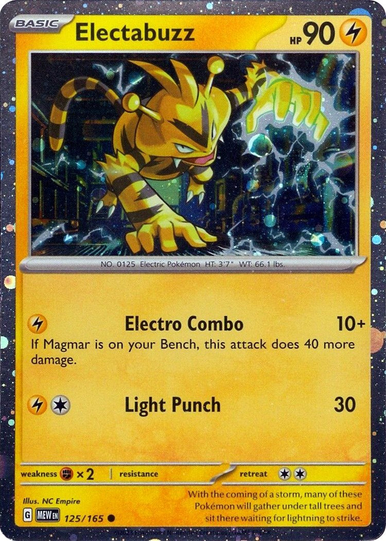 Electabuzz (125/165) (Cosmos Holo) [Miscellaneous Cards] | Shuffle n Cut Hobbies & Games