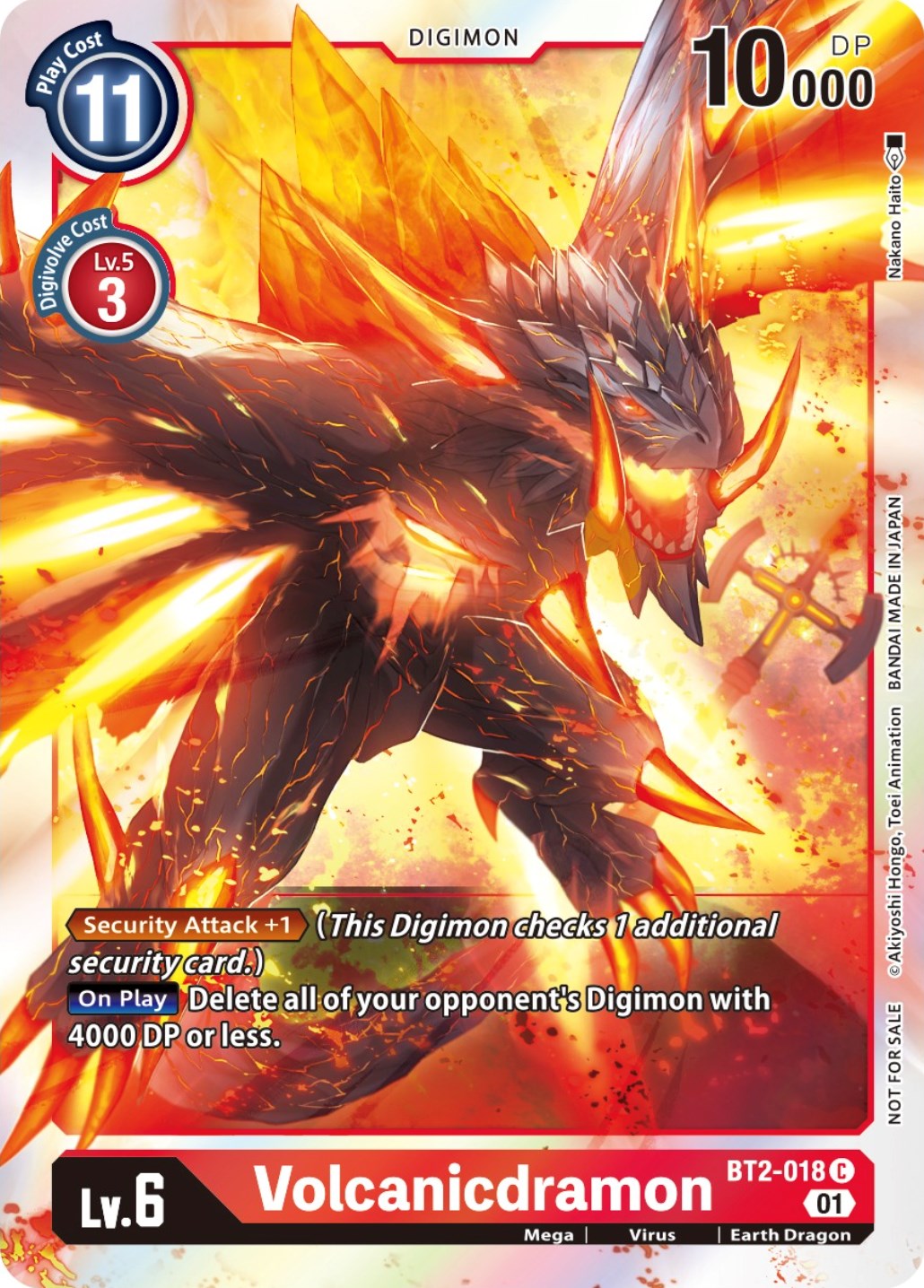 Volcanicdramon [BT2-018] (ST-11 Special Entry Pack) [Release Special Booster Promos] | Shuffle n Cut Hobbies & Games