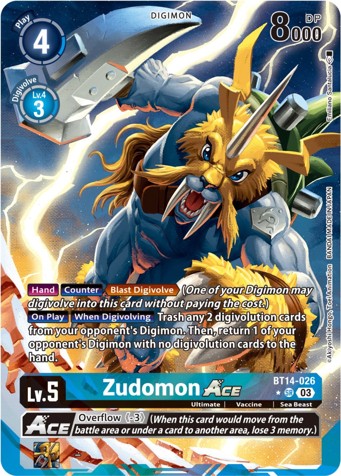 Zudomon Ace [BT14-026](Alternate Art) [Blast Ace] | Shuffle n Cut Hobbies & Games