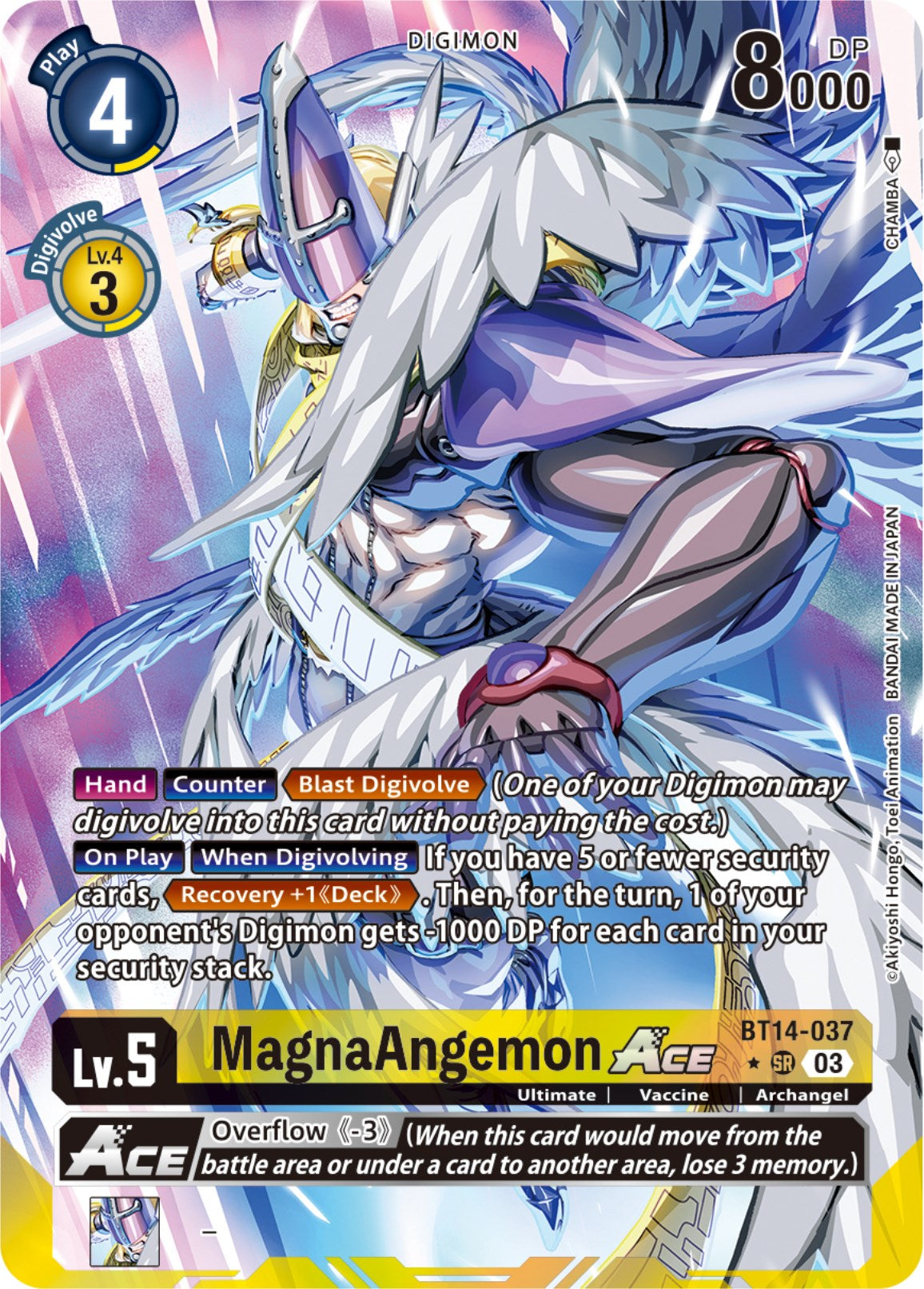 MagnaAngemon Ace [BT14-037] (English Exclusive Alternate Art) [Blast Ace] | Shuffle n Cut Hobbies & Games