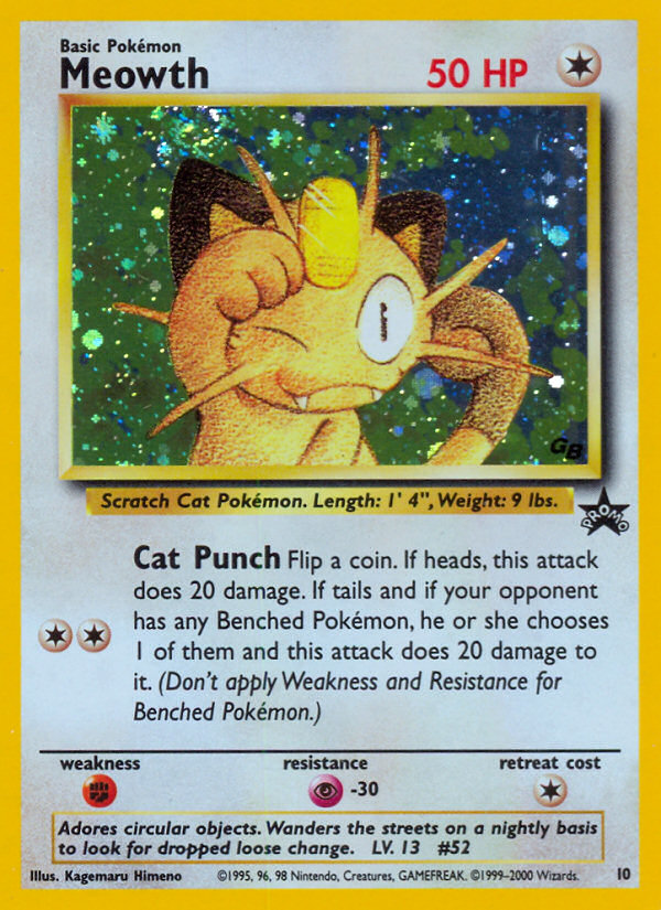 Meowth (10) [Wizards of the Coast: Black Star Promos] | Shuffle n Cut Hobbies & Games