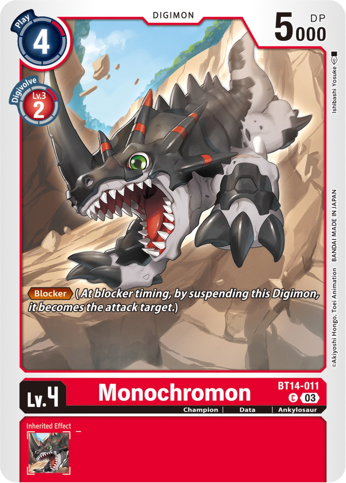 Monochromon [BT14-011] [Blast Ace] | Shuffle n Cut Hobbies & Games