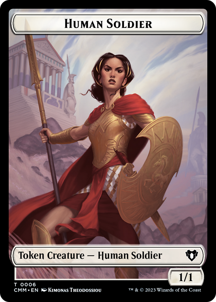 Human Soldier // Elemental (0025) Double-Sided Token [Commander Masters Tokens] | Shuffle n Cut Hobbies & Games