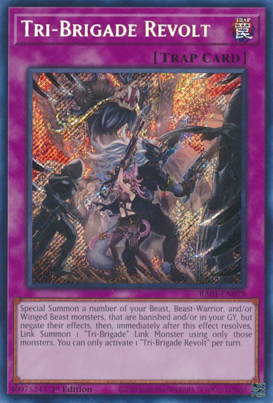 Tri-Brigade Revolt [RA01-EN079] Secret Rare | Shuffle n Cut Hobbies & Games