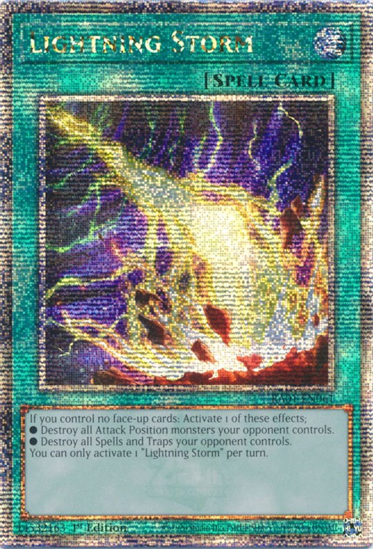 Lightning Storm [RA01-EN061] Quarter Century Secret Rare | Shuffle n Cut Hobbies & Games