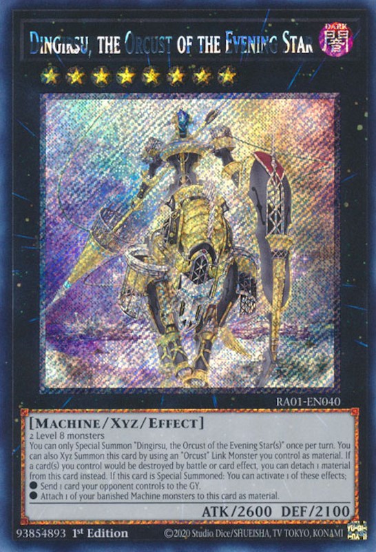 Dingirsu, the Orcust of the Evening Star [RA01-EN040] Platinum Secret Rare | Shuffle n Cut Hobbies & Games