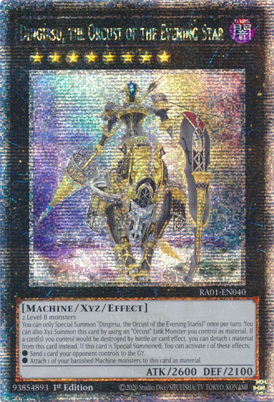 Dingirsu, the Orcust of the Evening Star [RA01-EN040] Quarter Century Secret Rare | Shuffle n Cut Hobbies & Games