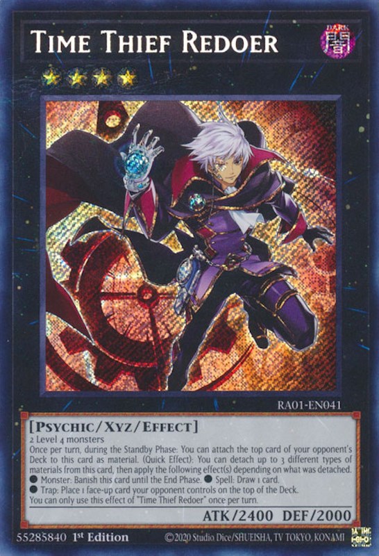 Time Thief Redoer [RA01-EN041] Secret Rare | Shuffle n Cut Hobbies & Games