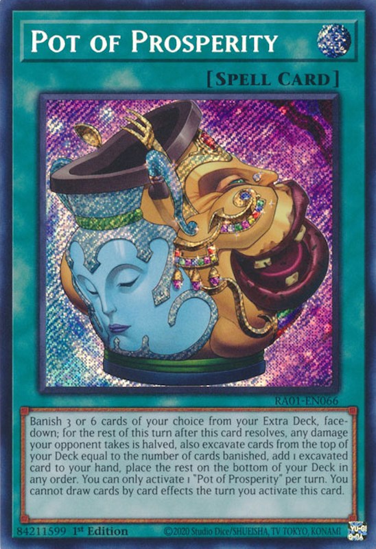 Pot of Prosperity [RA01-EN066] Secret Rare | Shuffle n Cut Hobbies & Games